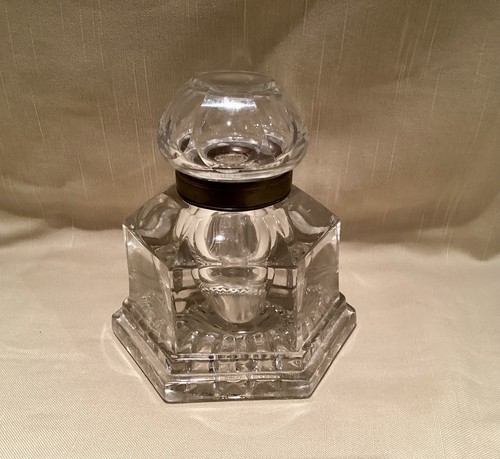 Antique cut glass hexagonal - cut,
