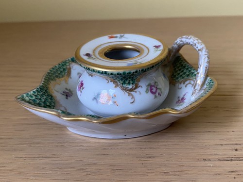 19c antique dresden inkwell - 19c,