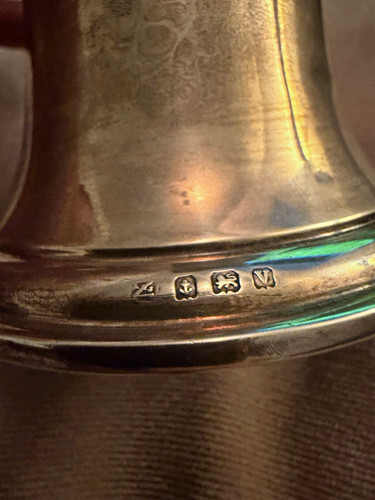 Weighted antique silver bell - antique,