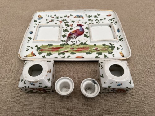 Antique porcelain inkstand - antique,