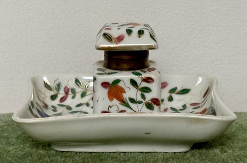 Antique ceramic inkwell - antique,