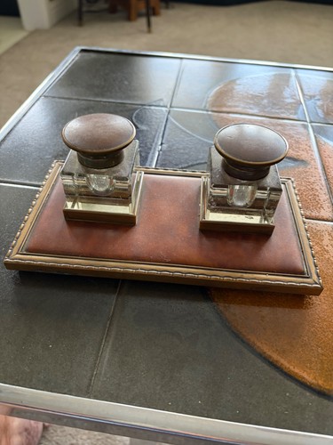 Antique desktop inkwell - antique,