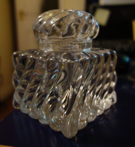 Antique crystal glass desk - crystal,