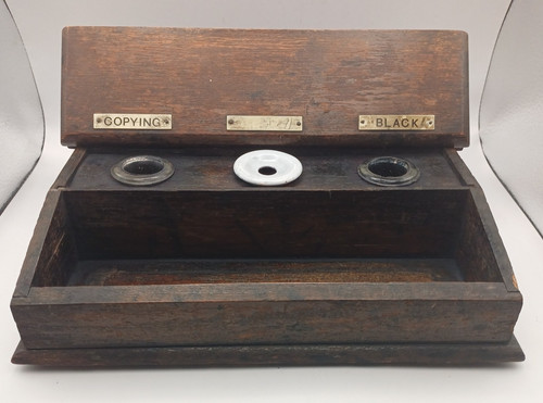 Antique vintage wood hinged - vintage,