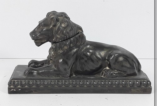 Antique cast spelter lion