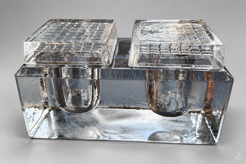 Vintage lead glass double - vintage,