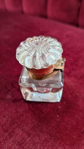 Antique heavy glass and brass - heavy,