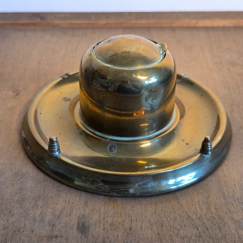 Antique brass inkwell spring - antique,