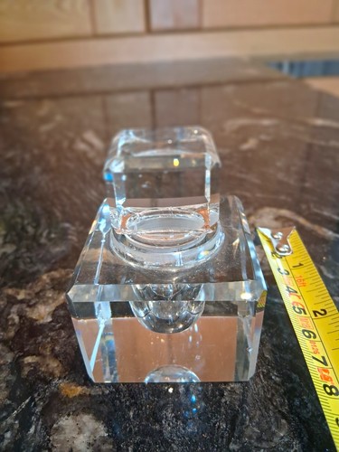 Antique crystal ink well - antique,