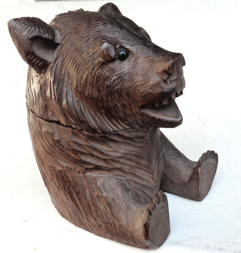 Antique black forest bear - black,