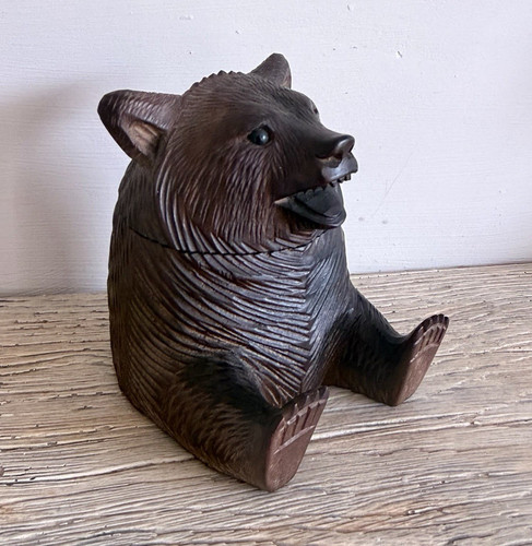 Antique black forest bear - black,