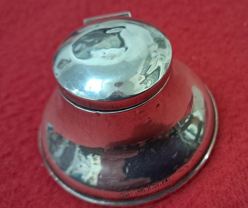 Silver flip top inkwell - silver,
