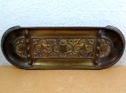 Antique brass lion rampant pen - lion,