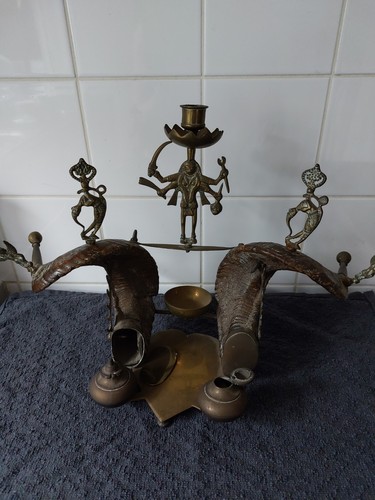 Antique angelo inkwell - inkwell, rams