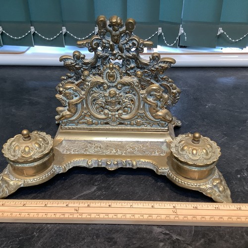 Antique brass cherub - antique,