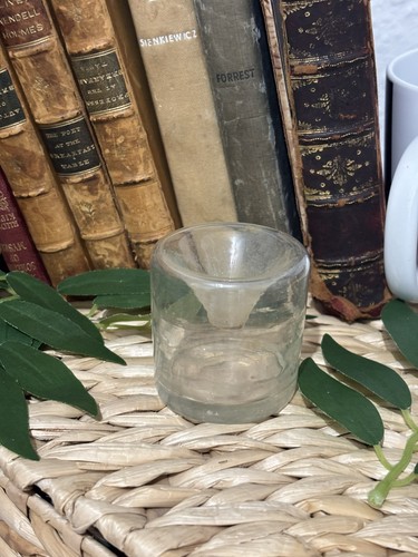 V12 antique glass inkwell - antique,