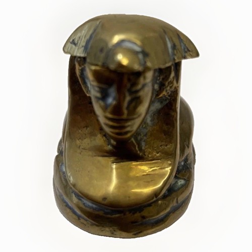 Antique novelty brass inkwell - antique,