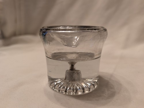 Antique glass anti tip - antique, inkwell